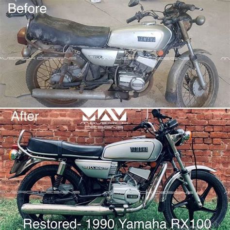 Yamaha RX100 Fully Restored by Maverick Designs India
