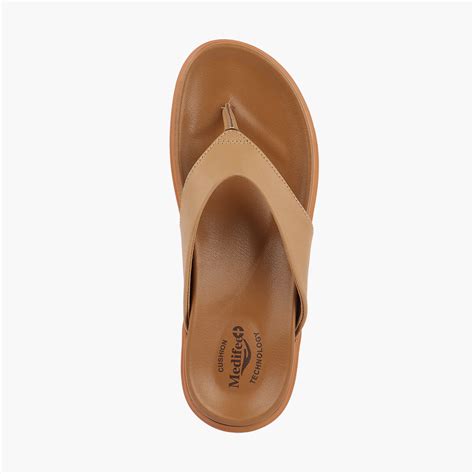 Cushioned V Strap Leather Slippers for Women – Medifeet