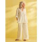 Ivory Linen Oversized Shirt