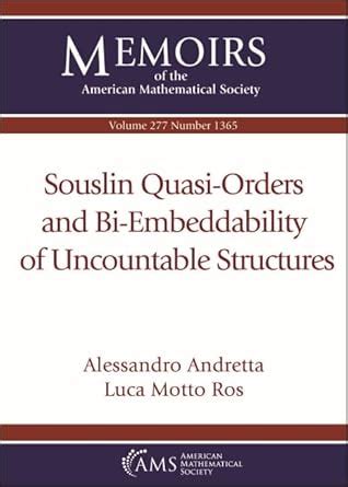 Buy Souslin Quasi-Orders and Bi-Embeddability of Uncountable Structures ...