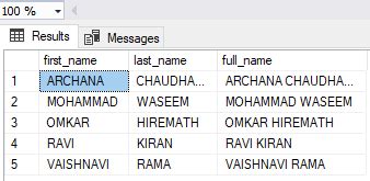 Concatenate in SQL Workbench DB2 的图像结果