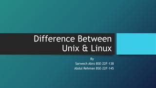 Difference Between Unix and Linux 的图像结果