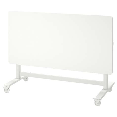 MITTZON foldable table with castors, white, 140x70 cm (551/8x271/2") - IKEA