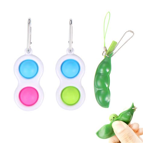 Buy Simple Sensory Keychain Fidget, Mini Dimple Bubble with Squeeze-a ...