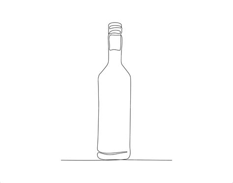 Premium Vector | Continuous line drawing of wine bottle one line of a ...