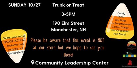 "Trunk or Treat" at Community Leadership Center, 190 Elm St, Manchester ...