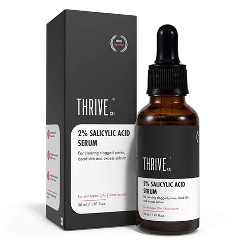 ThriveCo 2% Salicylic Acid Serum For Acne & Clogged Pores | Clears Dead ...