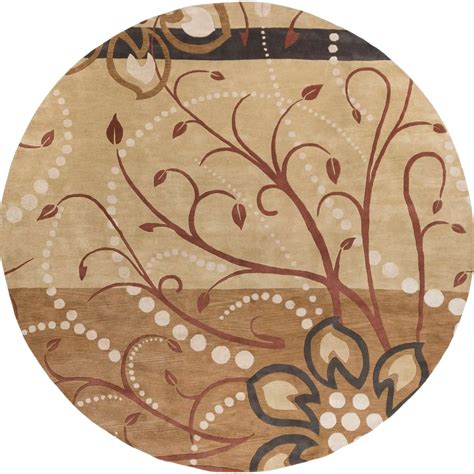 Hand-Tufted Athena Brown and Beige Floral Wool Rug