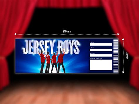 Jersey Boys Theatre Ticket Printable Broadway West End Gift - Etsy