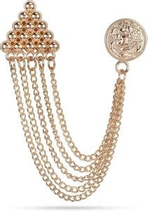 Panjatan Triangle Design With Rose Gold Chain Traditional Sherwani ...