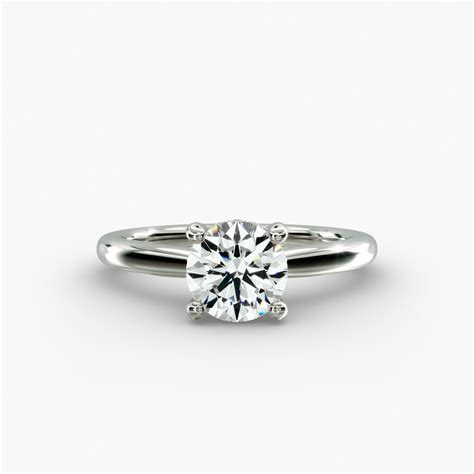 Petite Hidden Halo Solitaire Plus Diamond Engagement Ring in 14k White Gold
