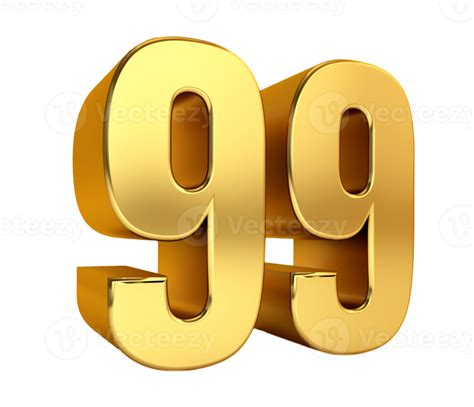 noventa y nueve, número de oro 99,aniversario,cumpleaños,precio 8490126 PNG