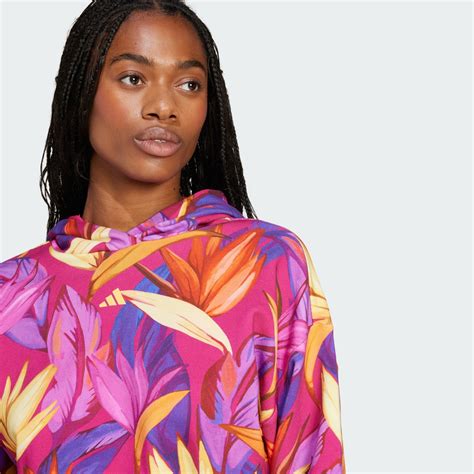 adidas x FARM Hoodie - Pink | adidas India