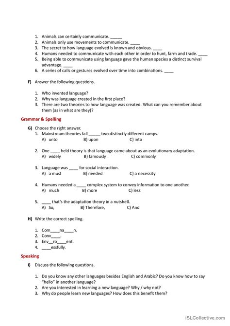 How Languages Were Created general r…: English ESL worksheets pdf & doc