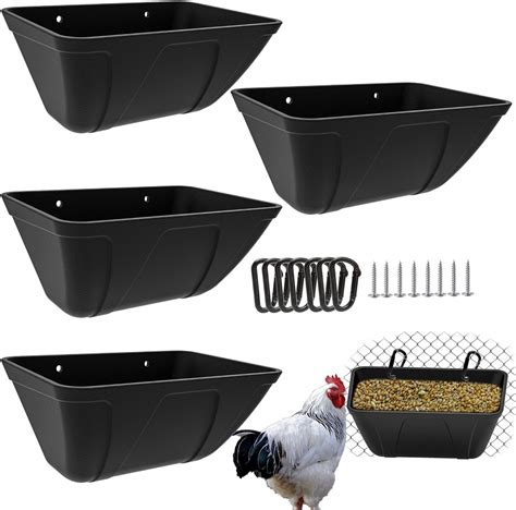Amazon.com: Fence Hanging Chicken Feeder for Duck, Piglets, Goat Feeder ...