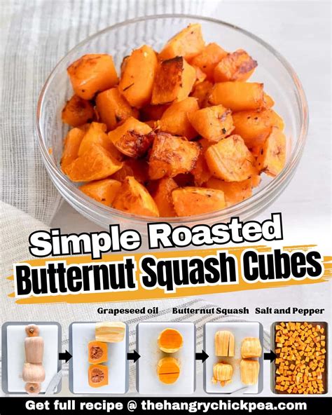 Simple Roasted Butternut Squash Cubes - The Hangry Chickpea