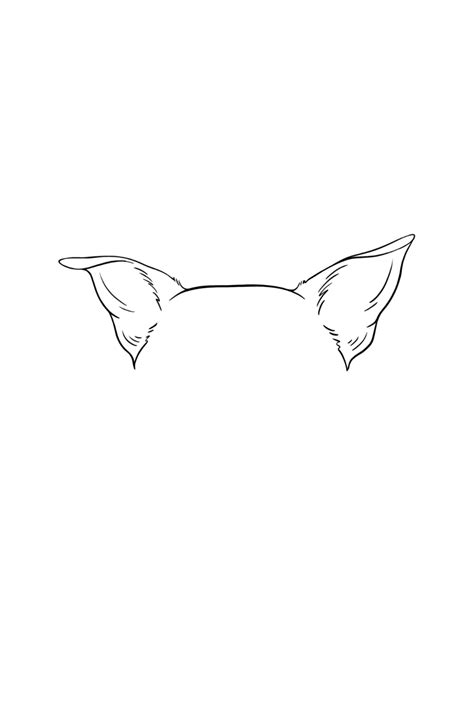 Dog Ears Tattoo | Dog tattoos, Dog outline, Ear tattoo