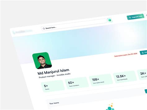 Profile UI Design Source Code 的图像结果