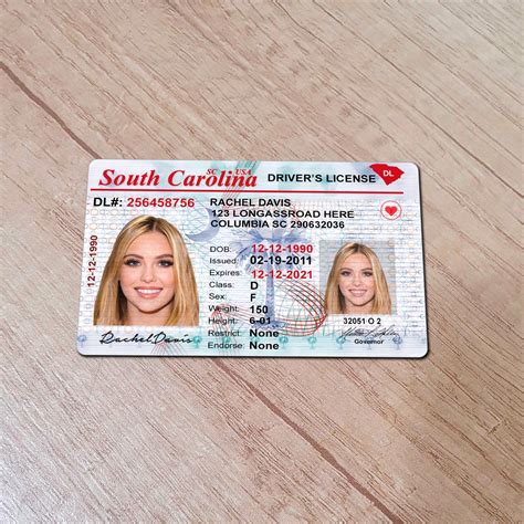 South-Carolina-Driver License PSD Template - Novelty PSD