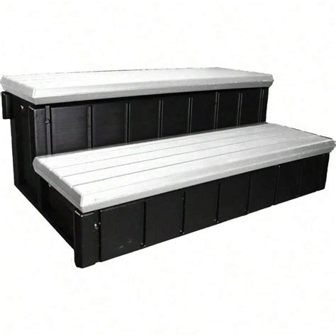 Two Tier 36" Wide Deluxe Hot Tub Step. Non-Skid Spa Steps, Easy ...
