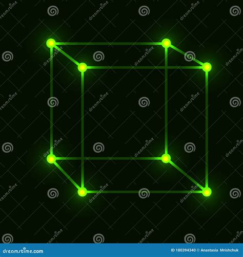 3D Cube Visualization. Simple Line Icon. Vector Illustration Stock ...