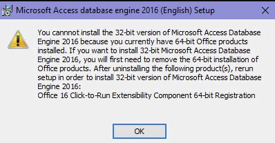 Converte Database 32-Bit 64-bit Access 的图像结果