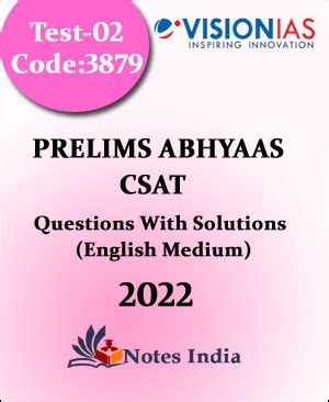 Vision IAS-Prelims Abhyaas CSAT Test 02 (3879)-English Medium 2022 ...