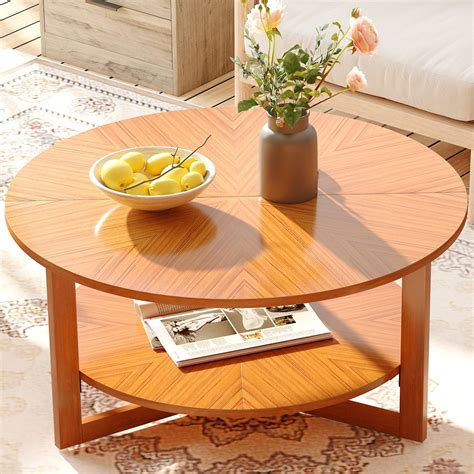 Wood Round Coffee Table