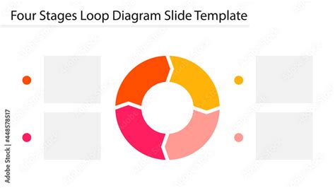 Four Stages Loop Diagram Slide Template. Clipart image Stock Vector ...