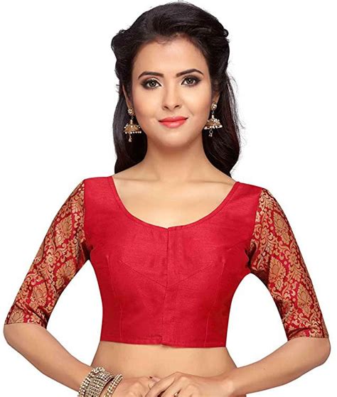 Flaunt A Gorgeous Ethnic Look With These Stunning Red Blouses ...