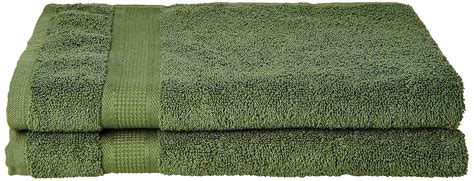 Bombay Dyeing Santino 2-Piece 550 GSM Cotton Hand Towel Set - Olive ...