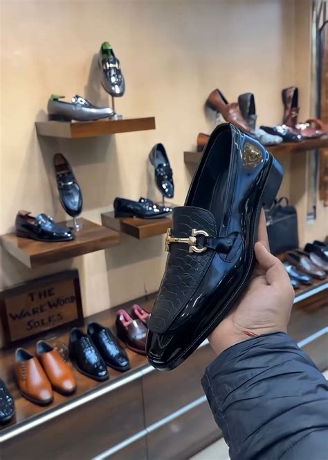 Matt Black Cobra & Patent Leather Loafers – Warewood Shoemakers