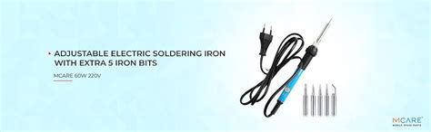 Mcare 60W 220V Temperature Adjustable Electric Solder Soldering Iron ...