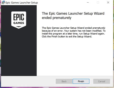 Epic Games Launcher Setup Error 的图像结果