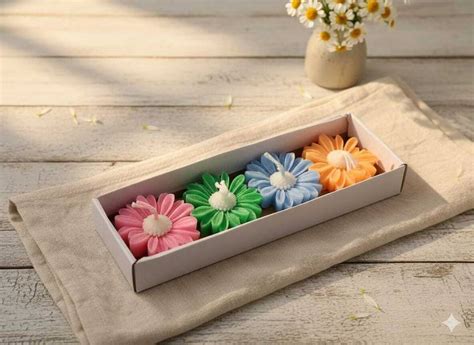 VINU traders SENTED 4 DAISY CANDLES SET Candle Price in India - Buy ...