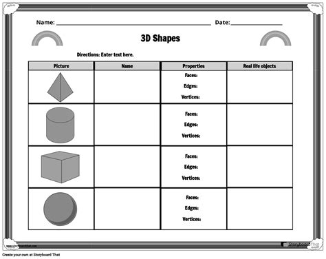 Label 3d Shapes Worksheet
