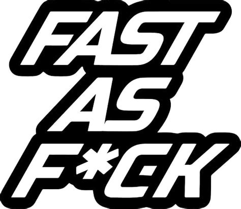 ISEE 360® Fast As Fuck Car Stickers Exterior Decorative Stylish Sporty ...