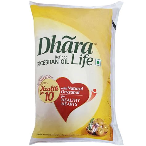 Dhara Cooking Oil - Refined Ricebran, 1L Pack : Amazon.in: Grocery ...