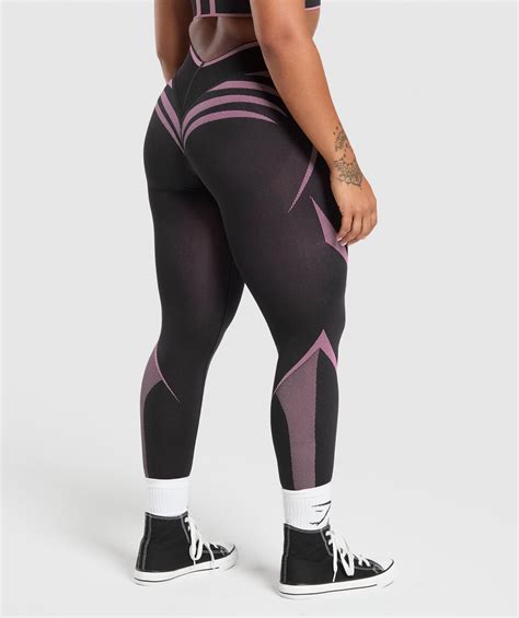 Gymshark Apex Lift Seamless Leggings - Darkest Purple/Sour Pink | Gymshark