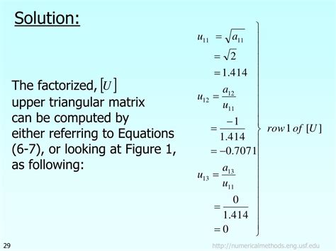 Image result for Cholesky Methods Numerical Methods