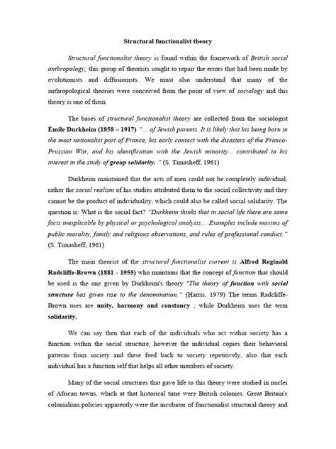 Image result for Functionalist Theory Durkheim