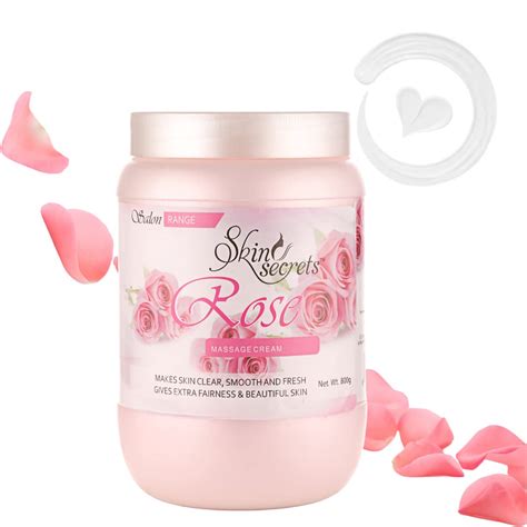 Skin Secrets Rose Massage Cream with Rose Essential Oil for Glowing ...