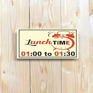 VOORKOMS Lunch Time Sign Board For School, College, Office, Mall ...