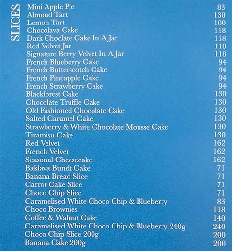 Menu at French Loaf, Chennai, 68