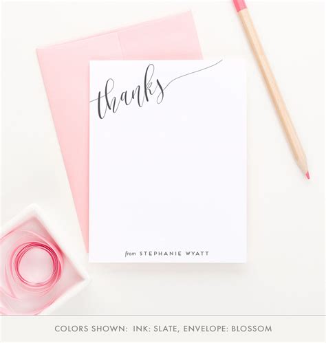 Personalized Thank You Stationery Set, Personalized Note Cards for ...