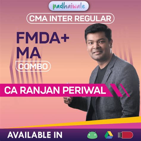 CMA Inter FM DA + MA Classes | CA Ranjan Periwal | Regular Batch ...
