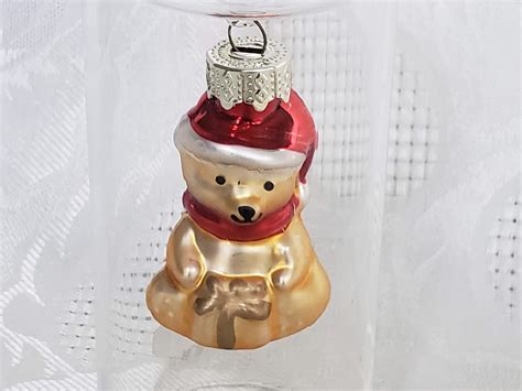 Glass Teddy Bear Ornament at Rachel Fairweather blog