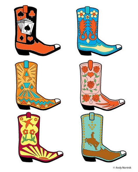 Western Boots Clipart Western Boots Clip Art Commercial and Personal ...