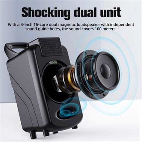 Buy Big Subwoofer Bluetooth Speaker Super Bass Portable Column Speakers ...