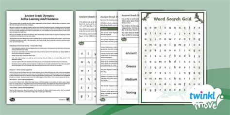 Ancient Greek Olympics Activities - Twinkl Move PE Planning